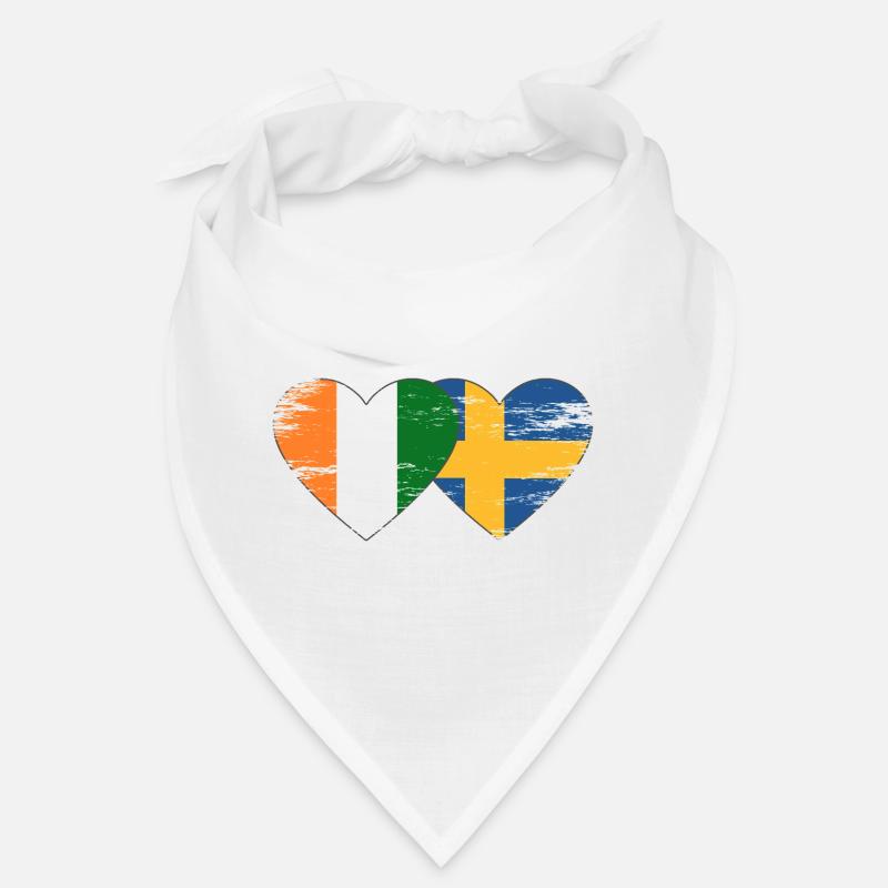 Cœur du drapeau de la Côte d’Ivoire de la Suède utilisé Bandana