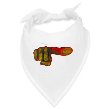Farbexplosion Zeigefinger - Bandana - Weiß - Vorne