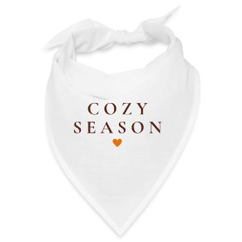 Cozy Season | Schlichtes Herbst Design - Bandana - Weiß - Vorne