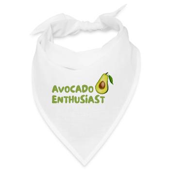 Avocado Enthusiast Design - Bandana - Weiß - Vorne