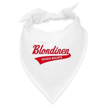 Blondinen Gegen Rechts (Blondine / Blond / Red) - Bandana - Weiß - Vorne