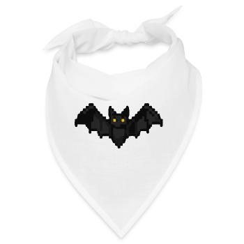Fledermaus Pixel - Bandana - Weiß - Vorne