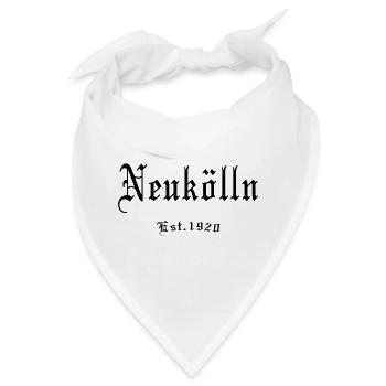 Bezirk Neukölln est 1920 Frakturschrift Berliner - Bandana - Weiß - Vorne