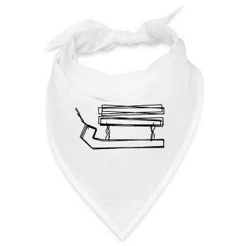 Schlitten handgezeichnet - Bandana - Weiß - Vorne