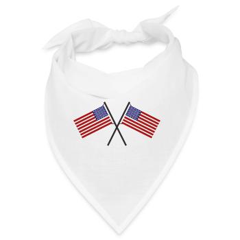 Flagge der Vereinigten Staaten - Bandana - Weiß - Vorne