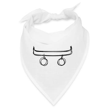 Skateboard handgezeichnet - Bandana - Weiß - Vorne