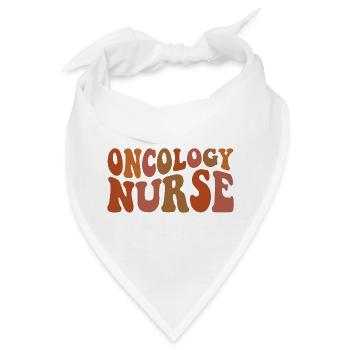 Onkologie-Krankenschwester – Krebspflege-Pflegegeschenk - Bandana - Weiß - Vorne