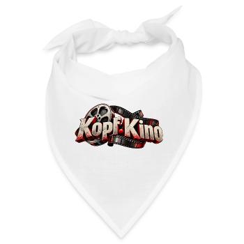Kopf Kino Filmlogo mit Reel - Bandana - Weiß - Vorne