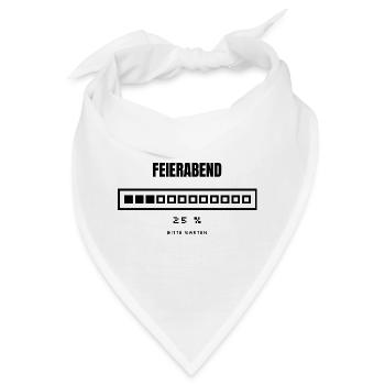 Feierabend 25 Prozent Ladebalken Retro Pixel - Bandana - Weiß - Vorne