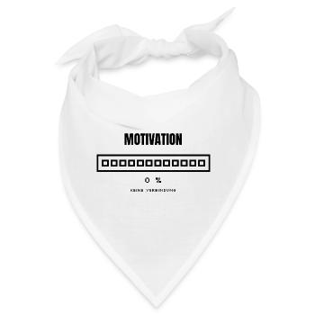 Motivation 0 Prozent Ladebalken Retro Pixel - Bandana - Weiß - Vorne