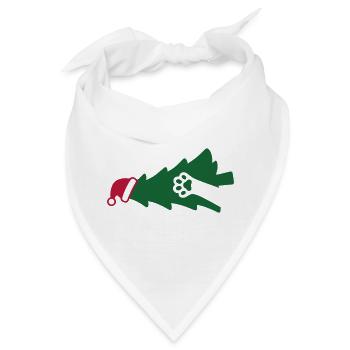 Katze Weihnachtsbaum Grafik - Bandana - Weiß - Vorne