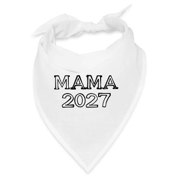 Mama 2027 Schriftzug handgezeichnet - Bandana - Weiß - Vorne