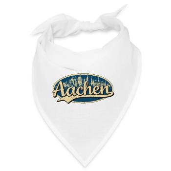 Aachen Vintage Stadtmotiv - Bandana - Weiß - Vorne