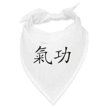 Qi-Gong-Kanji - Bandana - Weiß - Vorne