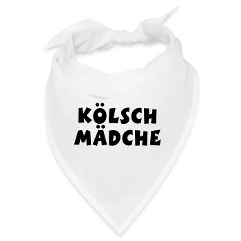 Kölsch Mädche - Ein Mädchen aus Köln - Bandana - Weiß - Vorne