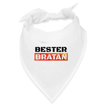 Bester Bratan Bruder Kumpel Digga - Bandana - Weiß - Vorne