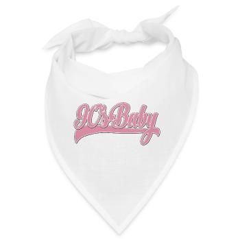 90s Baby Pink Retro Script - Bandana - Weiß - Vorne