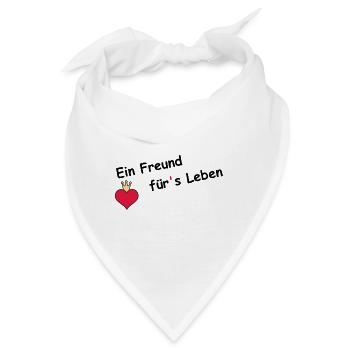 Ein Freund fürs Leben Französische Bulldogge - Bandana - Weiß - Vorne