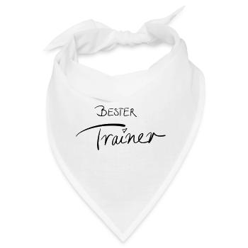 Bester Trainer - Bandana - Weiß - Vorne