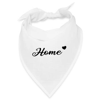 Home Herzchen Schriftzug - Bandana - Weiß - Vorne