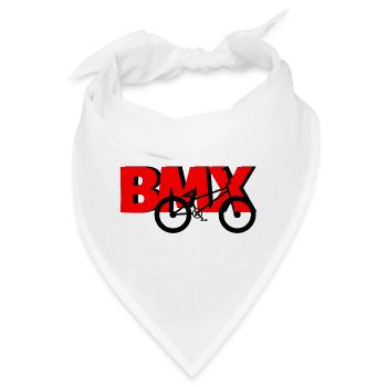 BMX Rider Shirt – Cooles Bike Motiv - Bandana - Weiß - Vorne