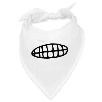 Grinsender Mund mit Zähnen - Bandana - Weiß - Vorne