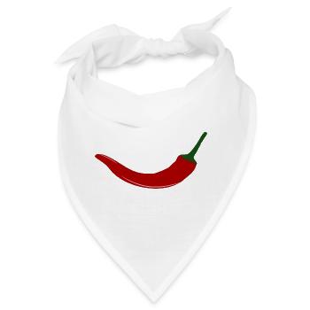 Chilli, Maske, Geschenk, scharf, hot, Pepperoni - Bandana - Weiß - Vorne