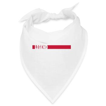 Legend Roter Balken - Bandana - Weiß - Vorne