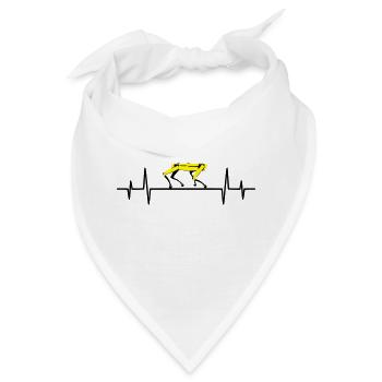 Herzschlag Spot Roboterhund Boston Dynamics Gelb - Bandana - Weiß - Vorne