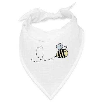 Hummel pastell fliegend - Bandana - Weiß - Vorne
