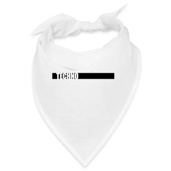 Musik Techno Logo - Bandana - Weiß - Vorne