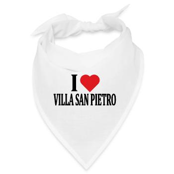 T-Shirt Ich liebe Villa San Pietro T-Shirt Sardinien - Bandana - Weiß - Vorne