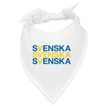 SVENSKA Flag Ich bin Schwedin Schweden Sweden - Bandana - Weiß - Vorne