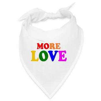 More love - Bandana - Weiß - Vorne