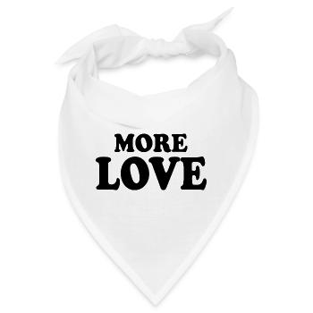 More love - Bandana - Weiß - Vorne