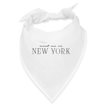 Meet me in New York - Bandana - Weiß - Vorne