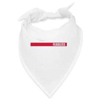 fearless Text Zitat Design - Bandana - Weiß - Vorne