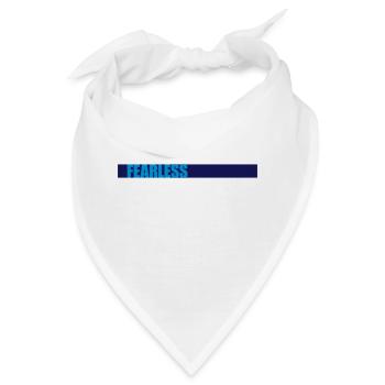 fearless Text Zitat Design - Bandana - Weiß - Vorne