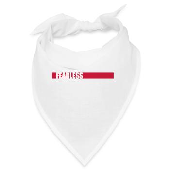 fearless Text Zitat Design - Bandana - Weiß - Vorne