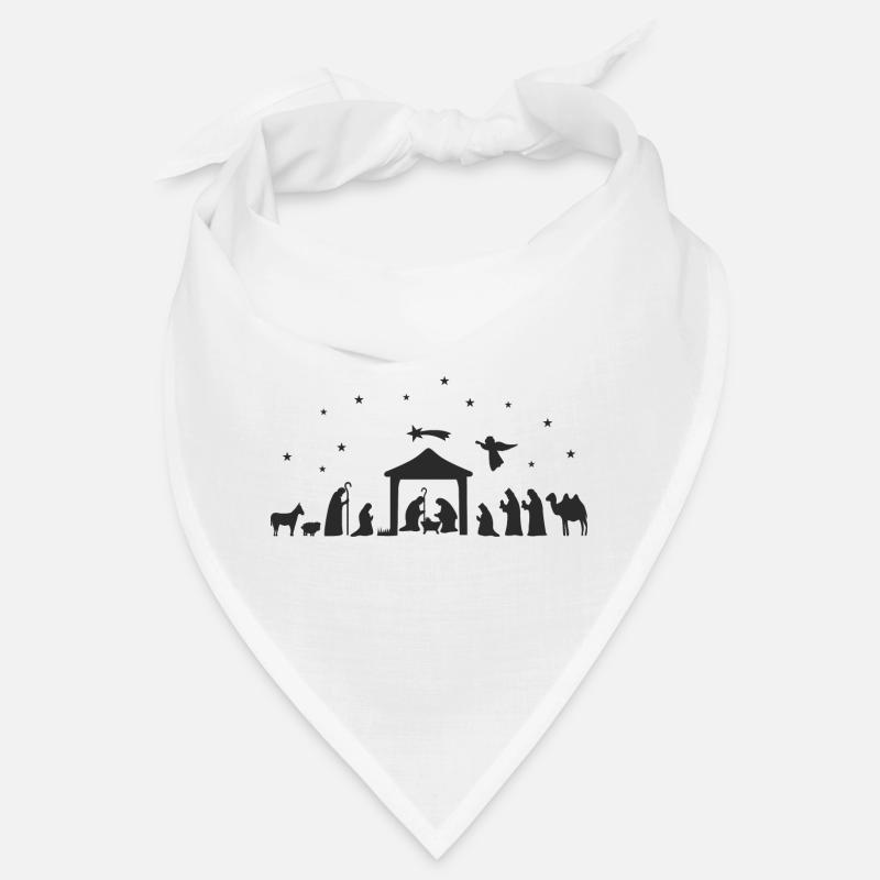 Weihnachtskrippe Silhouette Krippenszene Bandana