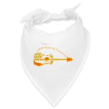 Tropischer Sonnenuntergang am Pier - Bandana - Weiß - Vorne