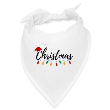Weihnachtsgeschenk - Bandana - Weiß - Vorne