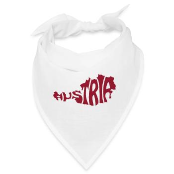 Österreich Karte Typografie - Bandana - Weiß - Vorne
