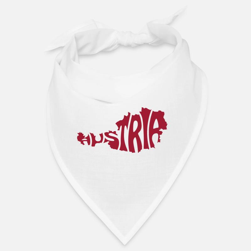 Austria Map Typography Bandana