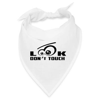 Nur Gucken nicht Anfassen ! - Bandana - Weiß - Vorne