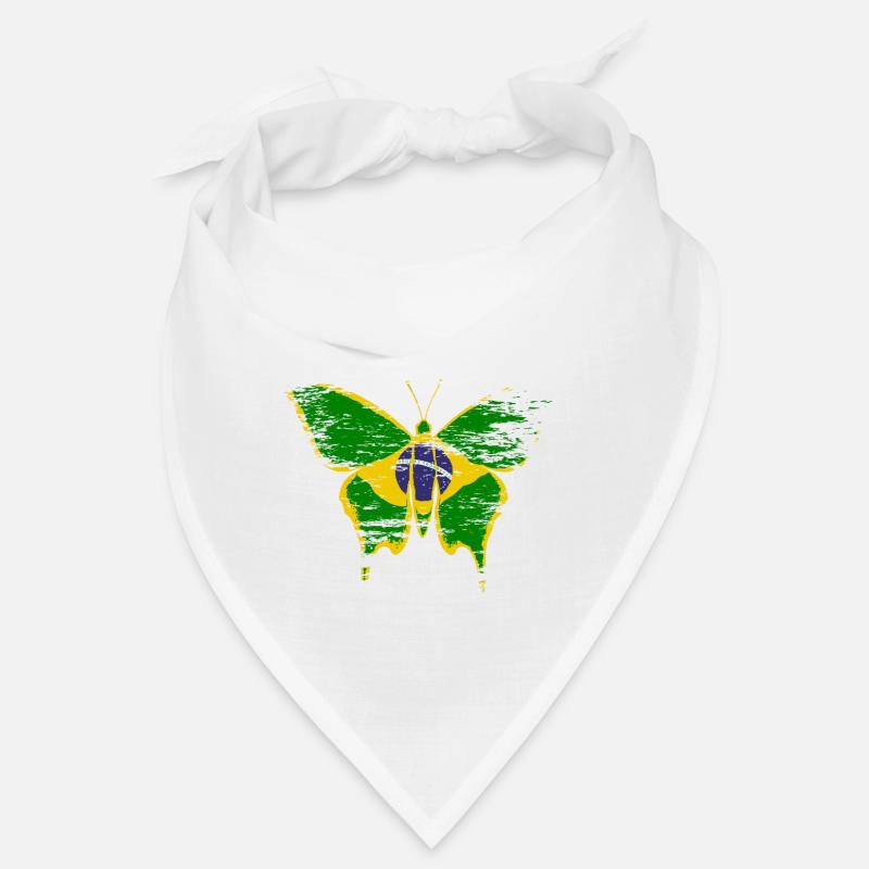 Drapeau du Brésil papillon utilisé Bandana