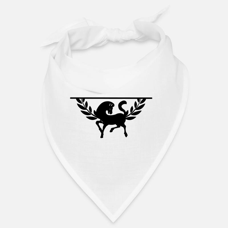 Cheval en demi-couronne de laurier Bandana