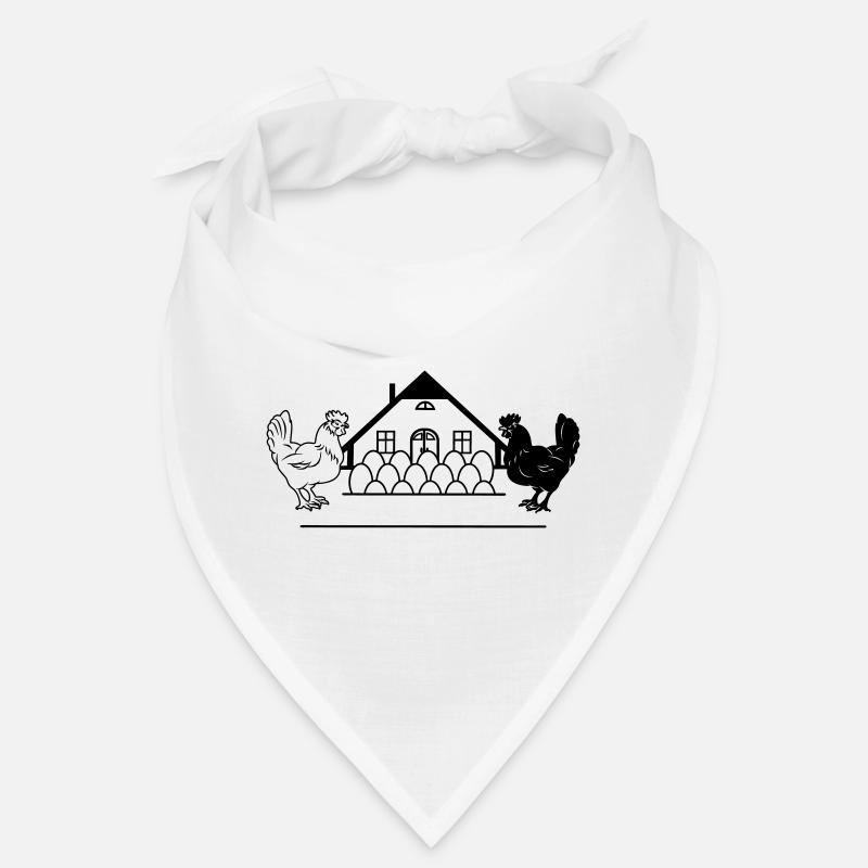 Dunkles und helles Hühnermonogramm-Logo Bandana