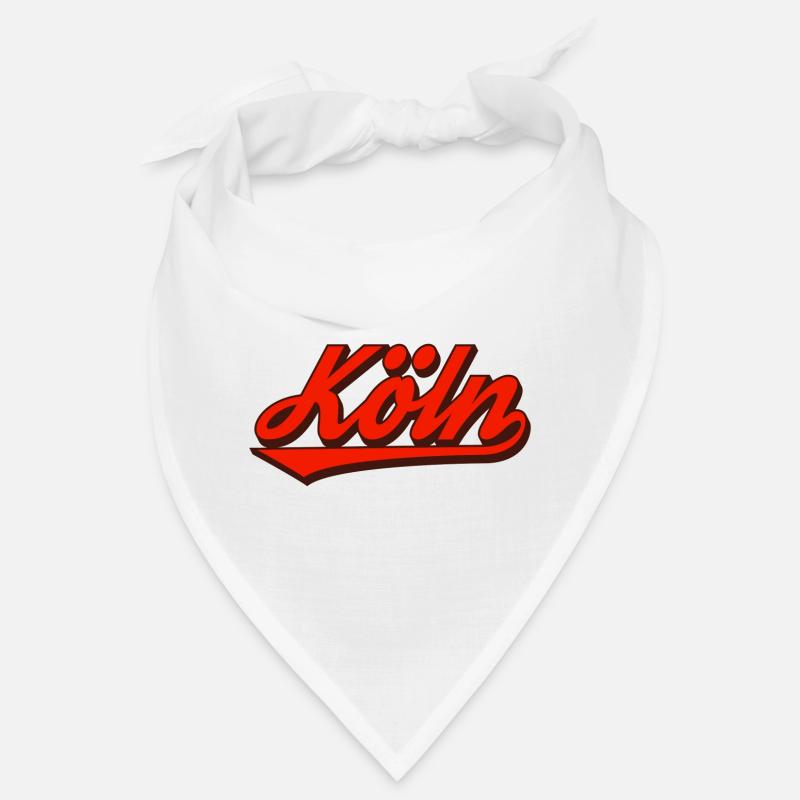 Köln Retro Script Logo Rot Bandana