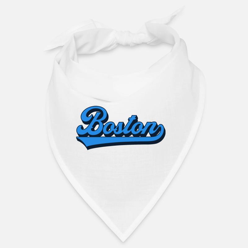 Boston Blau Script Retro Bandana